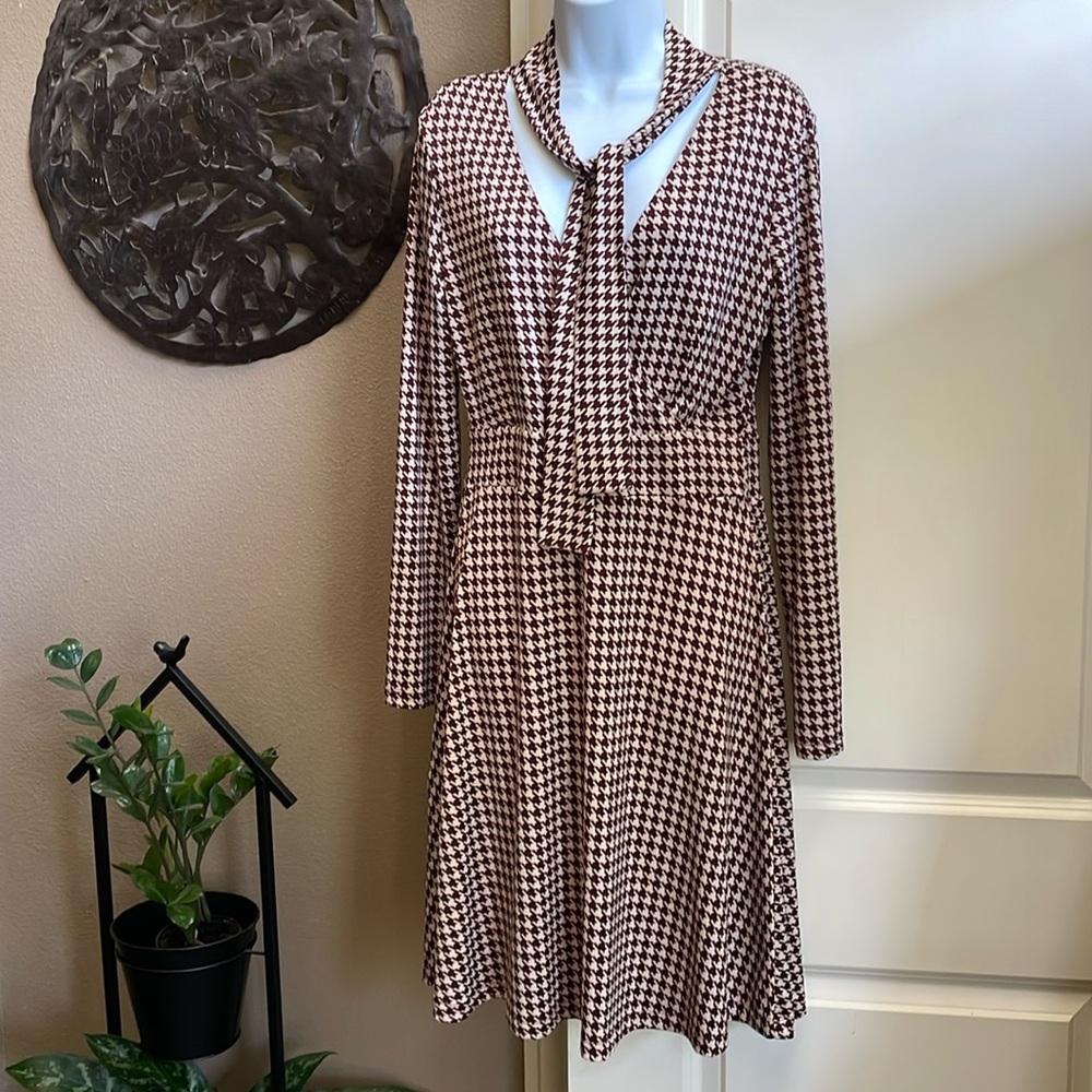 Elegant Houndstooth Dress